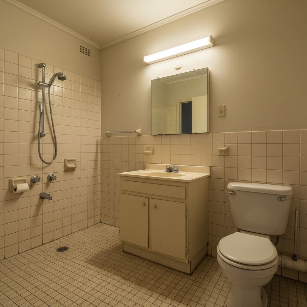 Bathroom before McMillan Tiling Projects renovation
