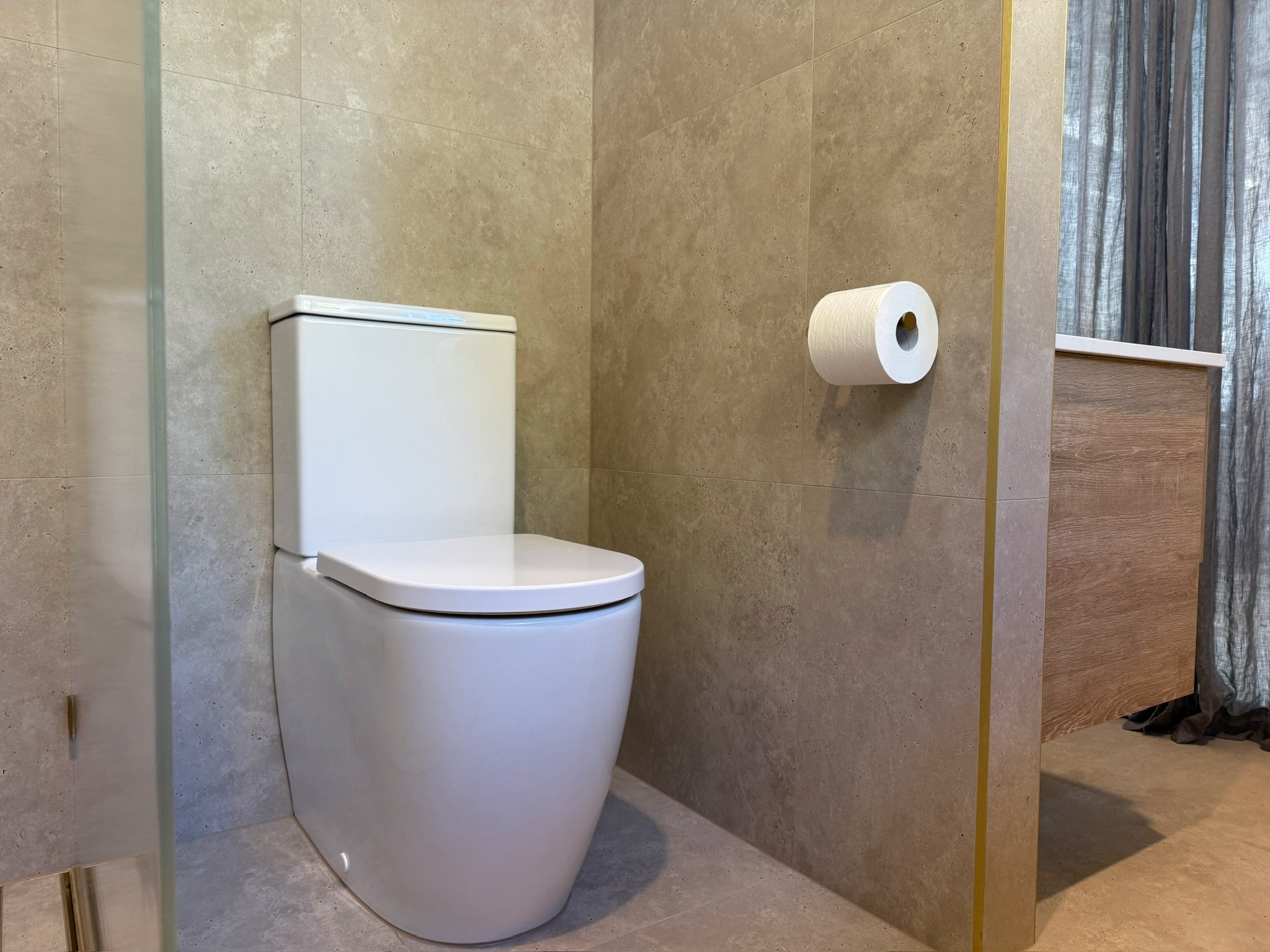 The Rose & Gold Bathroom — detail 5 by McMillan Tiling Projects